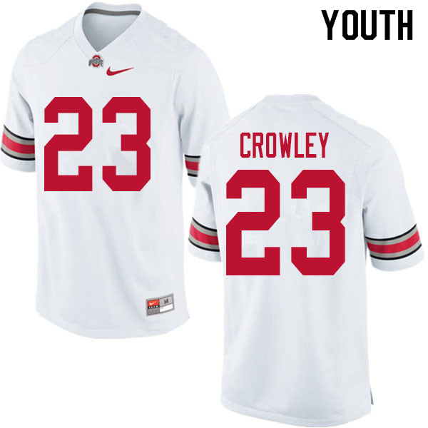 Youth #23 Marcus Crowley Ohio State Buckeyes College Football Jerseys Sale-White